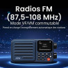 Choyong A8W Récepteur radio Internet intelligent portable WiFi/4G avec FM, carte Micro-SD, toutes les radios du monde, pour la m