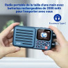 Choyong A8W Récepteur radio Internet intelligent portable WiFi/4G avec FM, carte Micro-SD, toutes les radios du monde, pour la m