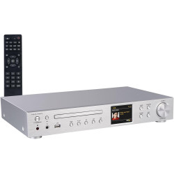 Vr-radio tuner radio internet : récepteur radio internet wi-fi, dab+/fm, cd, bleutooth, 200 w, argent (récepteur stéréo dab+, tu