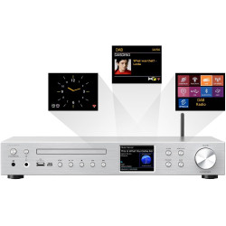 Vr-radio tuner radio internet : récepteur radio internet wi-fi, dab+/fm, cd, bleutooth, 200 w, argent (récepteur stéréo dab+, tu