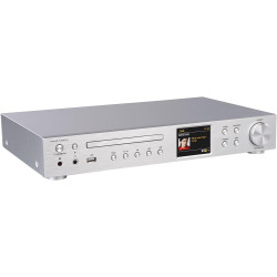 Vr-radio tuner radio internet : récepteur radio internet wi-fi, dab+/fm, cd, bleutooth, 200 w, argent (récepteur stéréo dab+, tu