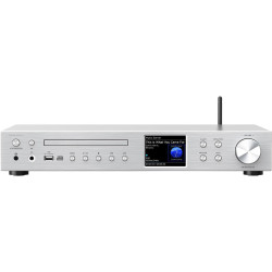 Vr-radio tuner radio internet : récepteur radio internet wi-fi, dab+/fm, cd, bleutooth, 200 w, argent (récepteur stéréo dab+, tu