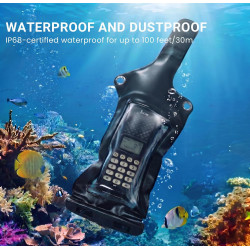 UAYESOK Étui de protection transparent pour talkie-walkie étanche avec clip, étui de transport pour radios portables Baofeng, Mo