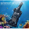 UAYESOK Étui de protection transparent pour talkie-walkie étanche avec clip, étui de transport pour radios portables Baofeng, Mo