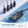 UAYESOK Étui de protection transparent pour talkie-walkie étanche avec clip, étui de transport pour radios portables Baofeng, Mo