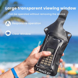 UAYESOK Étui de protection transparent pour talkie-walkie étanche avec clip, étui de transport pour radios portables Baofeng, Mo