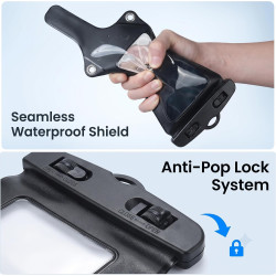 UAYESOK Étui de protection transparent pour talkie-walkie étanche avec clip, étui de transport pour radios portables Baofeng, Mo