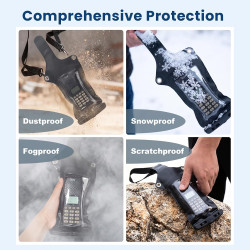 UAYESOK Étui de protection transparent pour talkie-walkie étanche avec clip, étui de transport pour radios portables Baofeng, Mo