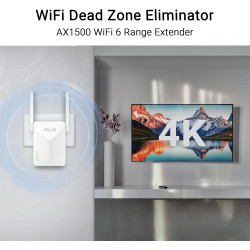ASUS RP-AX50 - Répéteur Wi-FI 6 (802.11ax) AX1500 à Double Bande/Répéteur AiMesh pour Un réseau maillé Plus Fluide  Compatible a