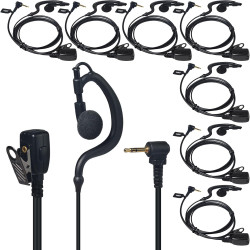 Oreillette Mono PTT pour Talkie-Walkie, Casque en Forme de G avec Microphone, Compatible avec Motorola Talkabout TLKR T62, T82, 