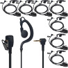 Oreillette Mono PTT pour Talkie-Walkie, Casque en Forme de G avec Microphone, Compatible avec Motorola Talkabout TLKR T62, T82, 
