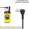 Oreillette Mono PTT pour Talkie-Walkie, Casque en Forme de G avec Microphone, Compatible avec Motorola Talkabout TLKR T62, T82, 