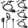 Oreillette Mono PTT pour Talkie-Walkie, Casque en Forme de G avec Microphone, Compatible avec Motorola Talkabout TLKR T62, T82, 