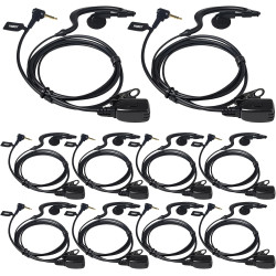 Oreillette Mono PTT pour Talkie-Walkie, Casque en Forme de G avec Microphone, Compatible avec Motorola Talkabout TLKR T62, T82, 