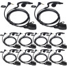 Oreillette Mono PTT pour Talkie-Walkie, Casque en Forme de G avec Microphone, Compatible avec Motorola Talkabout TLKR T62, T82, 