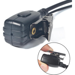Oreillette Mono PTT pour Talkie-Walkie, Casque en Forme de G avec Microphone, Compatible avec Motorola Talkabout TLKR T62, T82, 