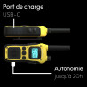 Logicom - Adventure Talkie-Walkie PMR446 IP54 Portée 10 km autonomie 20h écran LCD USB-C Lampe Torche VOX Mains Libres 16 canaux
