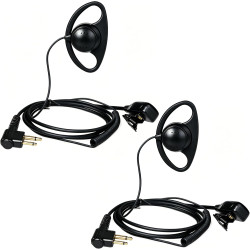 HYS Oreillette pour Talkie-walkie Compatible avec Motorola CP040 CP140 GP300 CLS1110 en Forme de D avec Bouton Micro PTT (2)