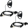 HYS Oreillette pour Talkie-walkie Compatible avec Motorola CP040 CP140 GP300 CLS1110 en Forme de D avec Bouton Micro PTT (2)