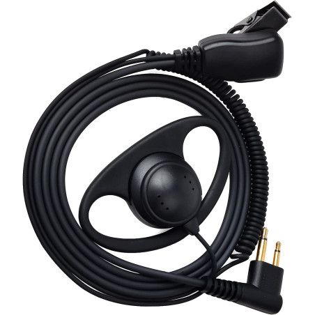 HYS Oreillette pour Talkie-walkie Compatible avec Motorola CP040 CP140 GP300 CLS1110 en Forme de D avec Bouton Micro PTT (1)