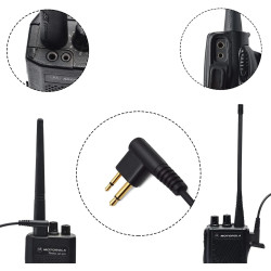 HYS Oreillette pour Talkie-walkie Compatible avec Motorola CP040 CP140 GP300 CLS1110 en Forme de D avec Bouton Micro PTT (1)