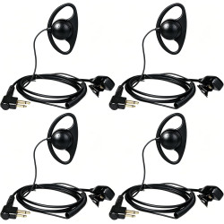 HYS Oreillette pour Talkie-walkie Compatible avec Motorola CP040 CP140 GP300 CLS1110 en Forme de D avec Bouton Micro PTT (4)