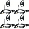 HYS Oreillette pour Talkie-walkie Compatible avec Motorola CP040 CP140 GP300 CLS1110 en Forme de D avec Bouton Micro PTT (4)