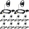 HYS Oreillette pour Talkie-walkie Compatible avec Motorola CP040 CP140 GP300 CLS1110 en Forme de D avec Bouton Micro PTT (10)