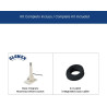 Glomex – Antenne VHF marine 6 dB 1,4 m blanche, modèle SGV140WH (Capri) – Longue portée, haute efficacité, installation fixe, po