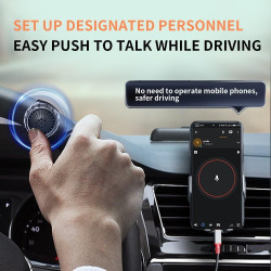 Bouton PTT sans fil pour application Zello | Contrôle Push-to-Talk pour Android pour iOS | IP67 étanche pour talkie-walkie micro