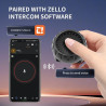 Bouton PTT sans fil pour application Zello | Contrôle Push-to-Talk pour Android pour iOS | IP67 étanche pour talkie-walkie micro