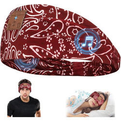 Bandeau ecouteurs pour dormir bleutooth, masque nuit sommeil casque anti bruit adulte, original bandeau ecouteur de musique spor