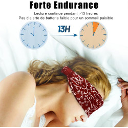 Bandeau ecouteurs pour dormir bleutooth, masque nuit sommeil casque anti bruit adulte, original bandeau ecouteur de musique spor