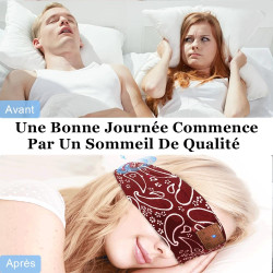 Bandeau ecouteurs pour dormir bleutooth, masque nuit sommeil casque anti bruit adulte, original bandeau ecouteur de musique spor