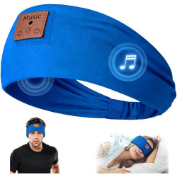 Bandeau ecouteurs pour dormir bleutooth, masque nuit sommeil casque anti bruit adulte, original bandeau ecouteur de musique spor