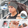 Bandeau ecouteurs pour dormir bleutooth, masque nuit sommeil casque anti bruit adulte, original bandeau ecouteur de musique spor