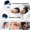 Bandeau ecouteurs pour dormir bleutooth, masque nuit sommeil casque anti bruit adulte, original bandeau ecouteur de musique spor
