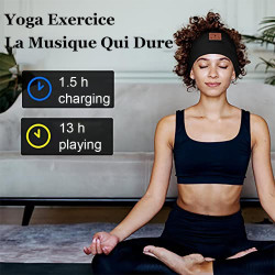 Bandeau ecouteurs pour dormir bleutooth, masque nuit sommeil casque anti bruit adulte, original bandeau ecouteur de musique spor