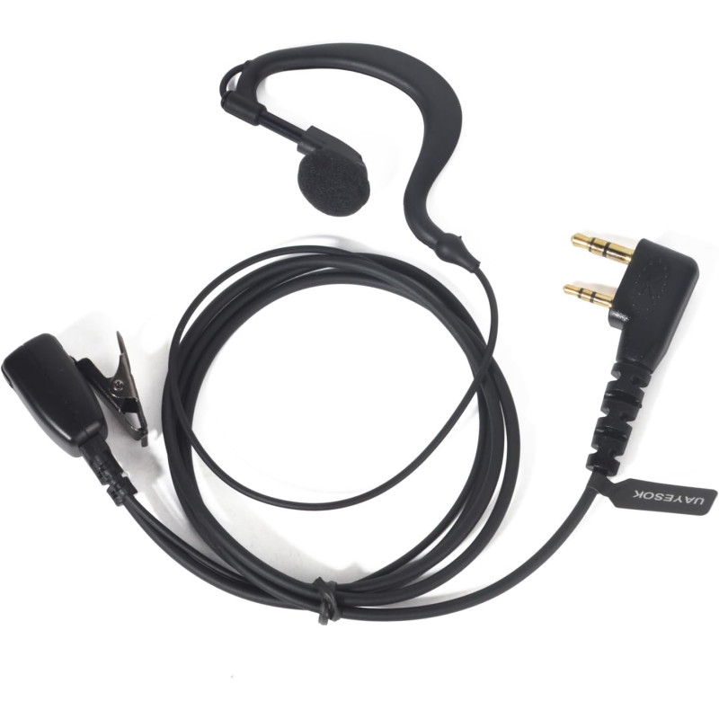 UAYESOK Casque Talkie-walkie en Forme de G, oreillette Compatible avec Kenwood, Baofeng UV-5R, BF-88S, VF-88E, Wouxun et Retevis