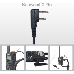 UAYESOK Casque Talkie-walkie en Forme de G, oreillette Compatible avec Kenwood, Baofeng UV-5R, BF-88S, VF-88E, Wouxun et Retevis