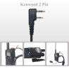 UAYESOK Casque Talkie-walkie en Forme de G, oreillette Compatible avec Kenwood, Baofeng UV-5R, BF-88S, VF-88E, Wouxun et Retevis
