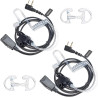 2 Broches Casque avec Microphone PTT pour Le Personnel de sécurité | compatible avec Midland G7 pro G8 G9 pro M24 M24 Plus M48 M