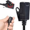 2 Broches Casque avec Microphone PTT pour Le Personnel de sécurité | compatible avec Midland G7 pro G8 G9 pro M24 M24 Plus M48 M