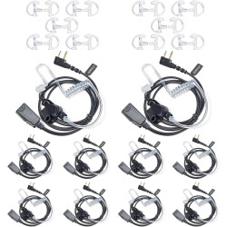 2 Broches Casque avec Microphone PTT pour Le Personnel de sécurité | compatible avec Midland G7 pro G8 G9 pro M24 M24 Plus M48 M