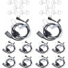 2 Broches Casque avec Microphone PTT pour Le Personnel de sécurité | compatible avec Midland G7 pro G8 G9 pro M24 M24 Plus M48 M