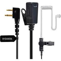 2 Broches Casque avec Microphone PTT pour Le Personnel de sécurité | compatible avec Midland G7 pro G8 G9 pro M24 M24 Plus M48 M