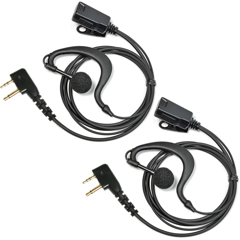 à 2 Broches Casque avec Microphone PTT | compatible avec Midland G7 pro G8 G9 pro M24 M24 Plus M48 M99 G6 XT G7 XTR pour le pers
