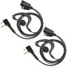 à 2 Broches Casque avec Microphone PTT | compatible avec Midland G7 pro G8 G9 pro M24 M24 Plus M48 M99 G6 XT G7 XTR pour le pers