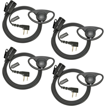 Casque 2 Broches avec Micro PTT pour Talkie-walkie | compatible avec Midland G7 pro G8 G9 pro M24 M24 Plus M48 M99 G6 XT G7 XTR