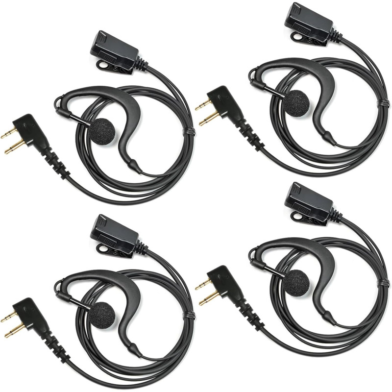à 2 Broches Casque avec Microphone PTT | compatible avec Midland G7 pro G8 G9 pro M24 M24 Plus M48 M99 G6 XT G7 XTR pour le pers